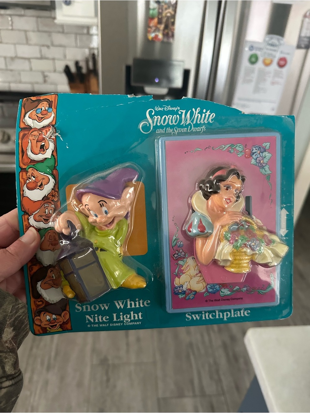 Vintage Snow White night light and switch plate New